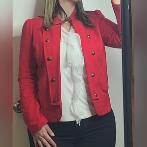Tommy Hilfiger Red Double-Breasted Blazer